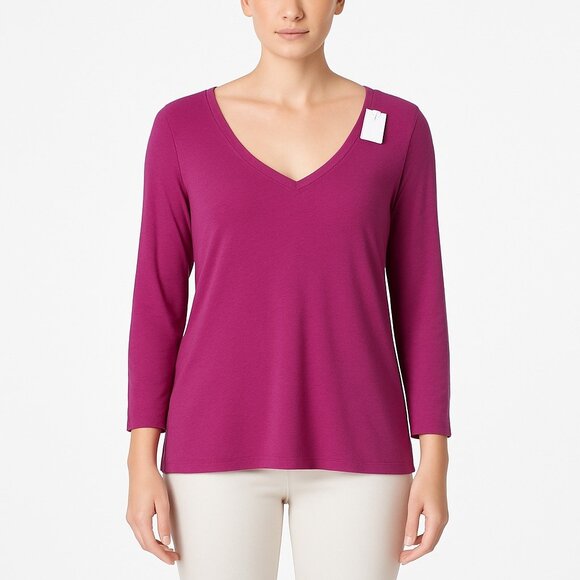 Loft Women's Dark Purple Long Sleeve Pullover Top Size XS NWT - Picture 1 of 4